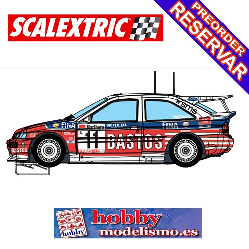 FORD ESCORT COSWORTH - RALLY YPRES ‘95 -Escala 1/32- SCALEXTRIC ORIGINAL U10547S300 FORD ESCORT COSWORTH - RALLY YPRES ‘95 -Escala 1/32- SCALEXTRIC ORIGINAL U10547S300