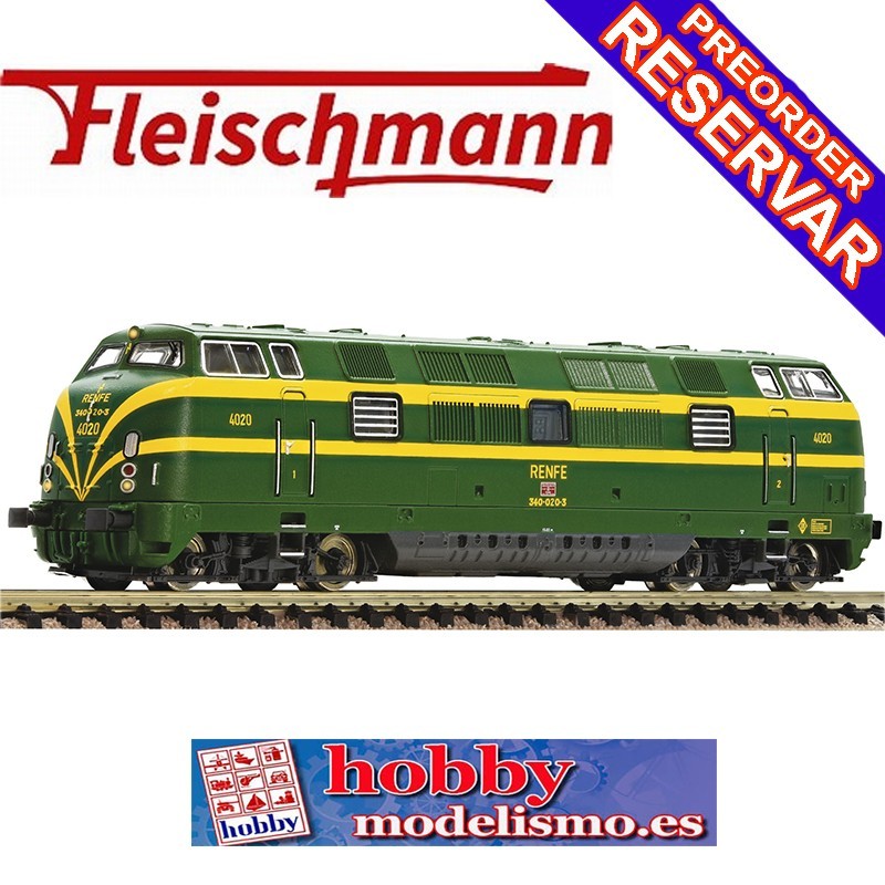 LOCOMOTORA DIESEL RENFE 340-020-3 - ESCALA N - FLEISCHMANN 7360026 LOCOMOTORA DIESEL RENFE 340-020-3 - ESCALA N - FLEISCHMANN 7360026