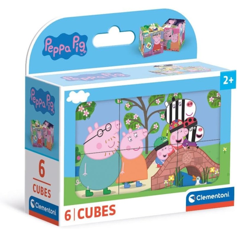 PUZZLE CUBE 6 pzs PEPPA PIG - Clementoni 40659 PUZZLE CUBE 6 pzs PEPPA PIG - Clementoni 40659