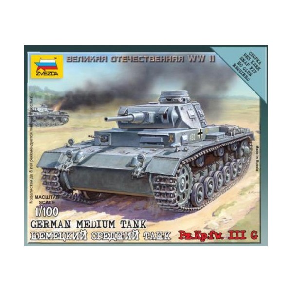 CARRO DE COMBATE SD.KFZ. 141 PANZER III Ausf. C - escala 1/100 - zvezda 6119