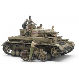 CARRO DE COMBATE Sd.Kfz. 161/1 PANZER IV Ausf. F & Motocicleta (Africa Korps) -Escala 1/35- Tamiya 25208