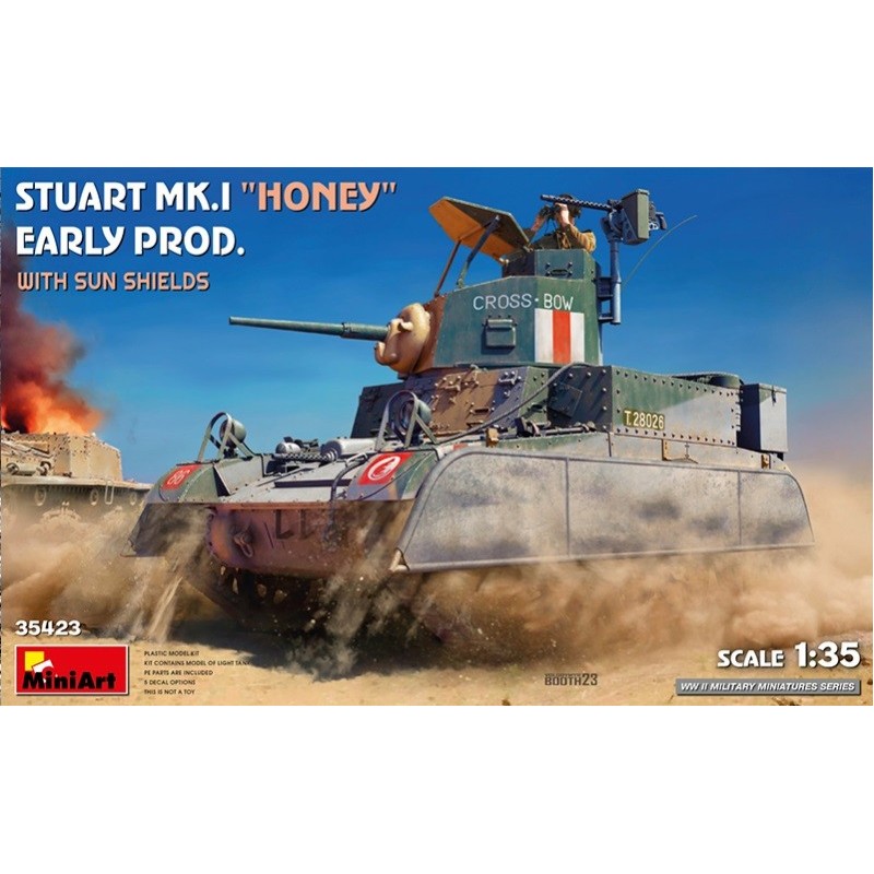 CARRO DE COMBATE STUARD Mk-I "Honey" (Early) & Sun Sheilds -Escala 1/35- MiniArt 35423