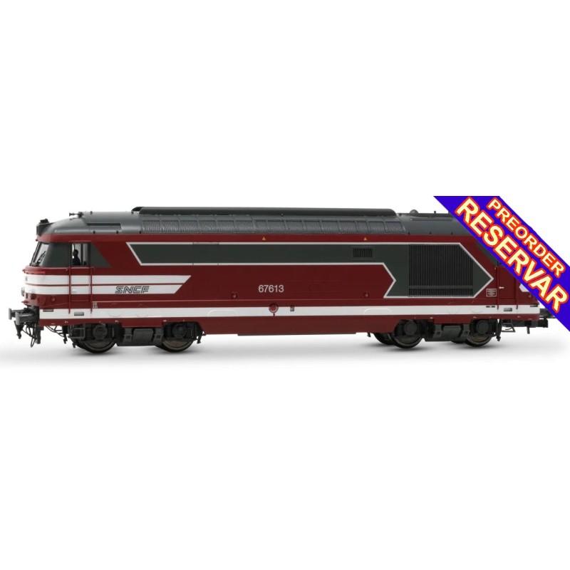 LOCOMOTORA DIESEL-ELECTRICA BB 67613 (Rojo) "Capitole" Epoca VI -Escala 1/87 / h0- Jouef HJ2464 LOCOMOTORA DIESEL-ELECTRICA BB 67613 (Rojo) "Capitole" Epoca VI -Escala 1/87 / h0- Jouef HJ2464