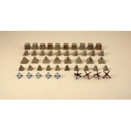 SET OBSTACULOS ANTICARRO -Escala 1/72- Italeri 6147