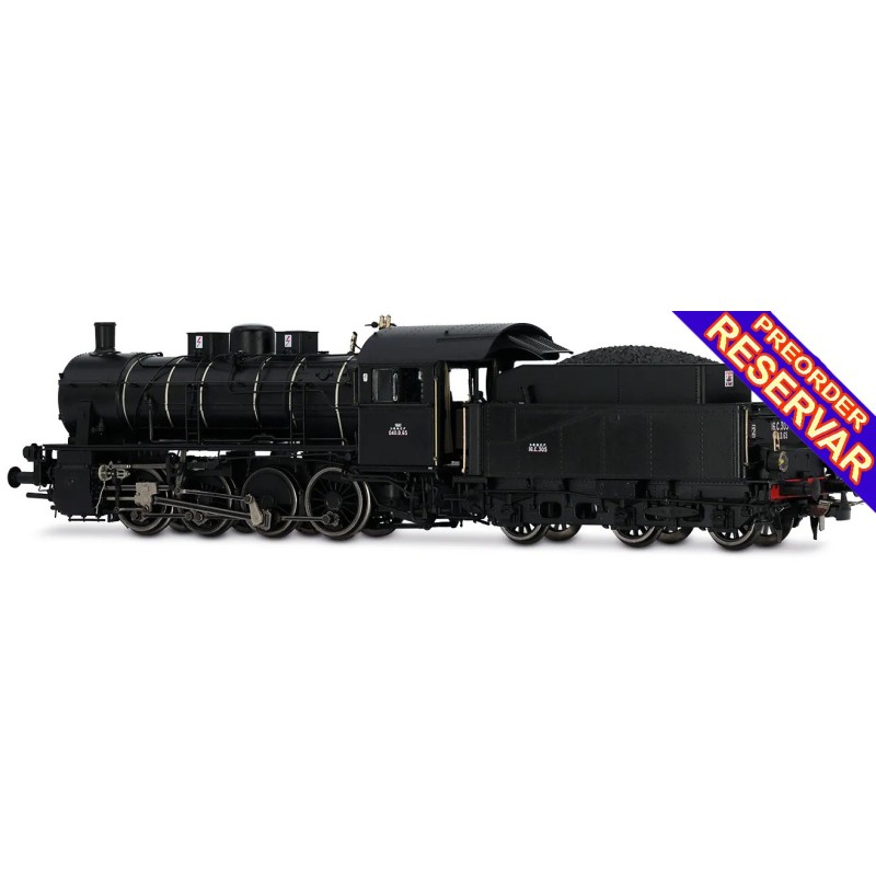 LOCOMOTORA VAPOR 2-040D 65 "CALAIS" SNCF Epoca III -Escala h0 / 1/87- Jouef HJ2417