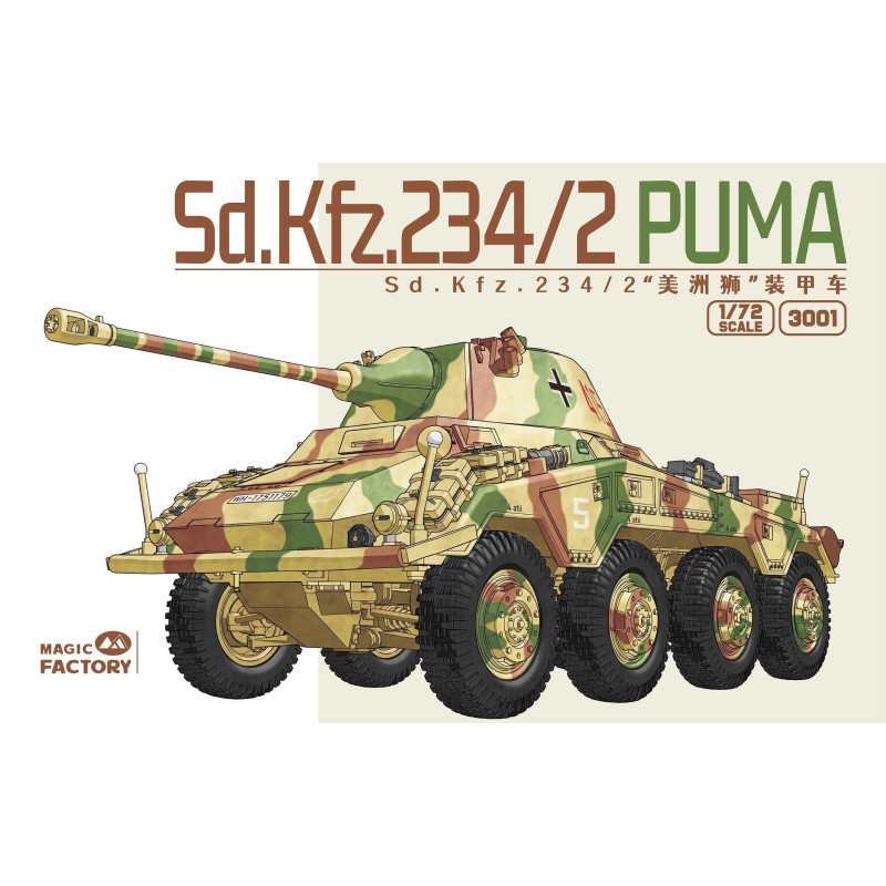 VEHICULO BLINDADO Sd.Kfz.234/2 PUMA -Escala 1/72- Magic Factory 3001