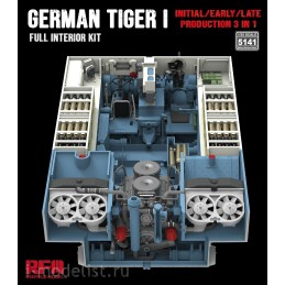 INTERIORES CARRO DE COMBATE SD.KFZ.181 TIGER I Early/ Mid/ Late -Escala 1/35- RyeField Model 5141