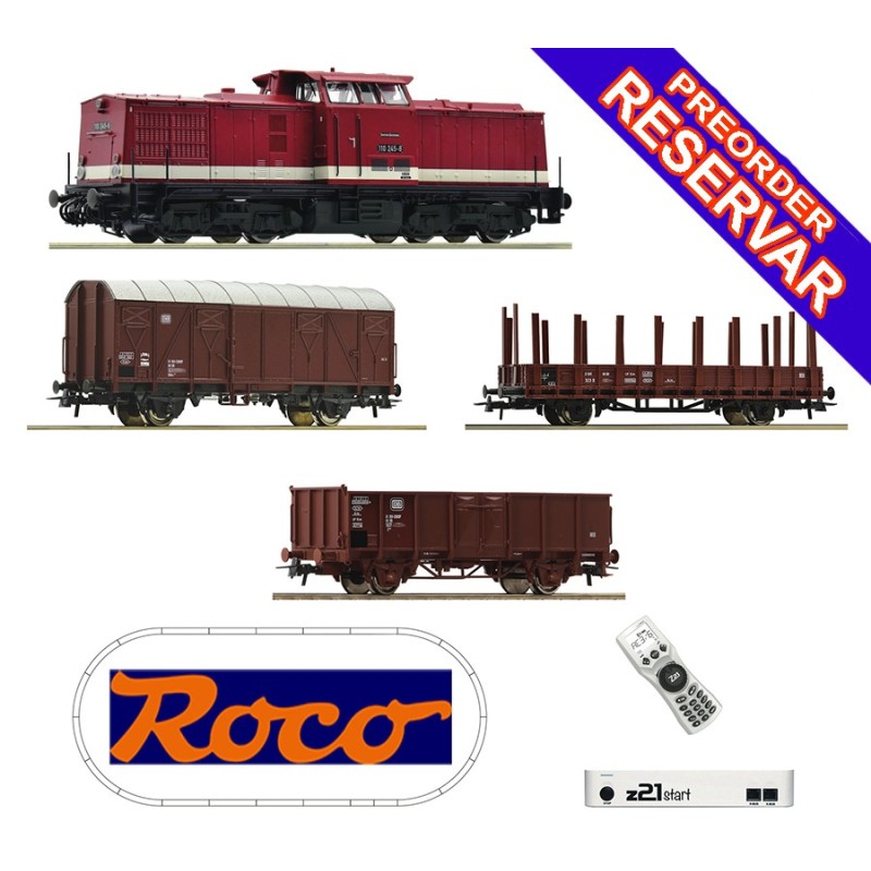 Z21 SET DE INICIO DIGITAL CON LOCOMOTORA DIESEL BR110 Y VAGONES DE MERCANCIAS ROCO 5110009