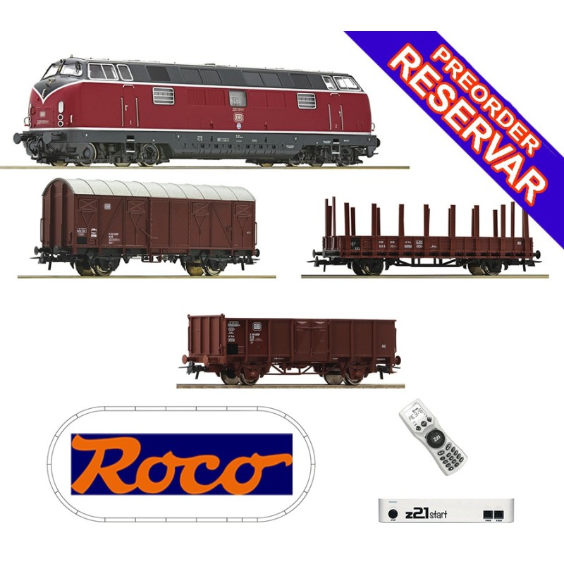 Z21 SET DE INICIO DIGITAL CON LOCOMOTORA DIESEL BR221 Y VAGONES DE MERCANCIAS ROCO 5110008 Z21 SET DE INICIO DIGITAL CON LOCOMOTORA DIESEL BR221 Y VAGONES DE MERCANCIAS ROCO 5110008