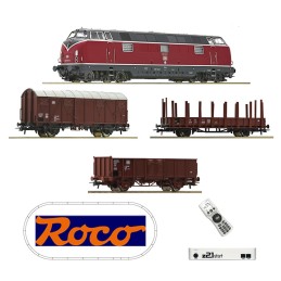 Z21 SET DE INICIO DIGITAL CON LOCOMOTORA DIESEL BR221 Y VAGONES DE MERCANCIAS ROCO 5110008 Z21 SET DE INICIO DIGITAL CON LOCOMOTORA DIESEL BR221 Y VAGONES DE MERCANCIAS ROCO 5110008