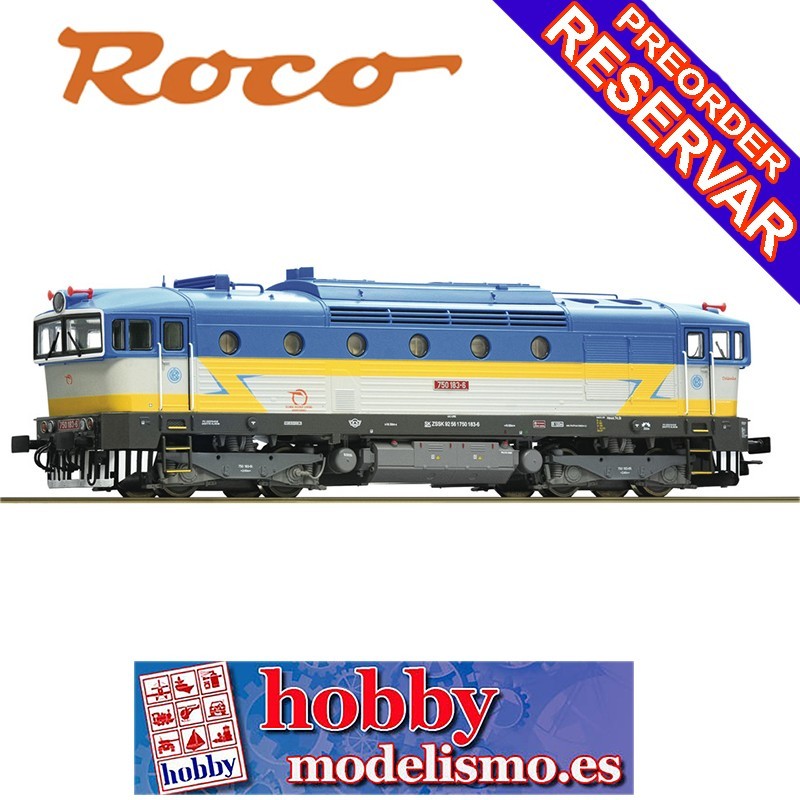 LOCOMOTORA DIESEL TIPO 750 183-6, ZSSK - ESCALA H0 ANALOGICO - ROCO 7300056 LOCOMOTORA DIESEL TIPO 750 183-6, ZSSK - ESCALA H0 ANALOGICO - ROCO 7300056