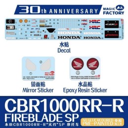 HONDA CBR1000 RR-R Fireblade SP (Pre-pintada & Snap) -Escala 1/9- Magic Factory 1401