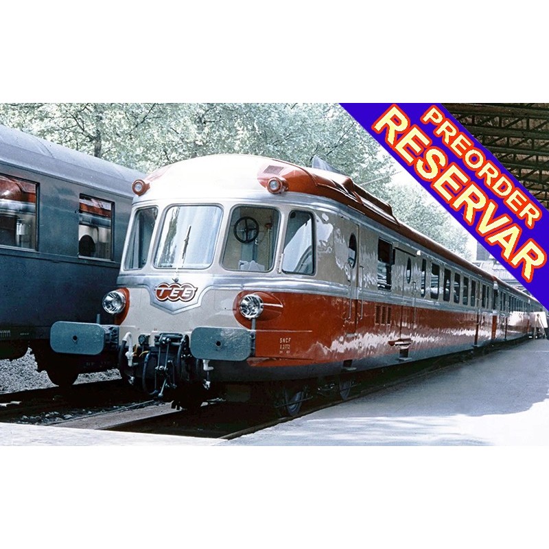 LOCOMOTORA DIESEL RPG & TRAILER (Rojo/Beige) SNCF - Librea TEE , Epoca IIII (Digital / Sonido) -Escala 1/87 / h0- Jouef HJ2461S LOCOMOTORA DIESEL RPG & TRAILER (Rojo/Beige) SNCF - Librea TEE , Epoca IIII (Digital / Sonido) -Escala 1/87 / h0- Jouef HJ2461S
