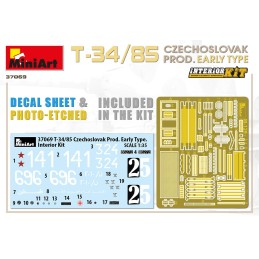 CARRO DE COMBATE T-34/85 (Produccion Checoslovaca) Early & INTERIORES -Escala 1/35- MiniArt 37069