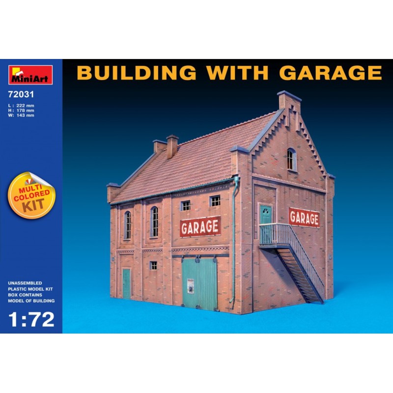 EDIFICIO CON GARAGE -Escala 1/72- MiniArt 72031