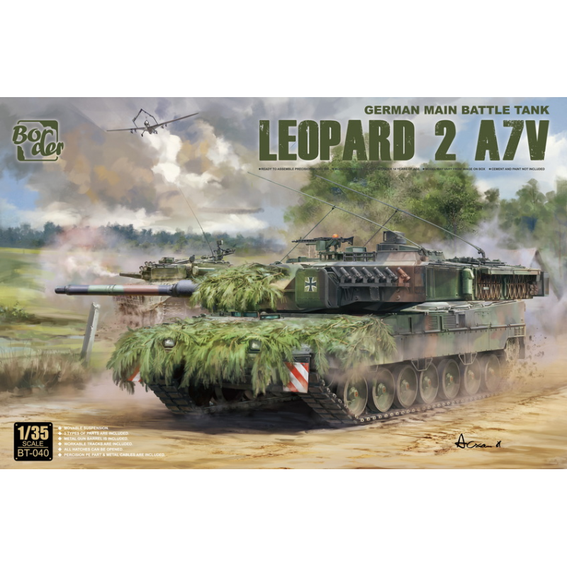 CARRO DE COMBATE LEOPARD 2 A7V -Escala 1/35 - Border Model BT-040