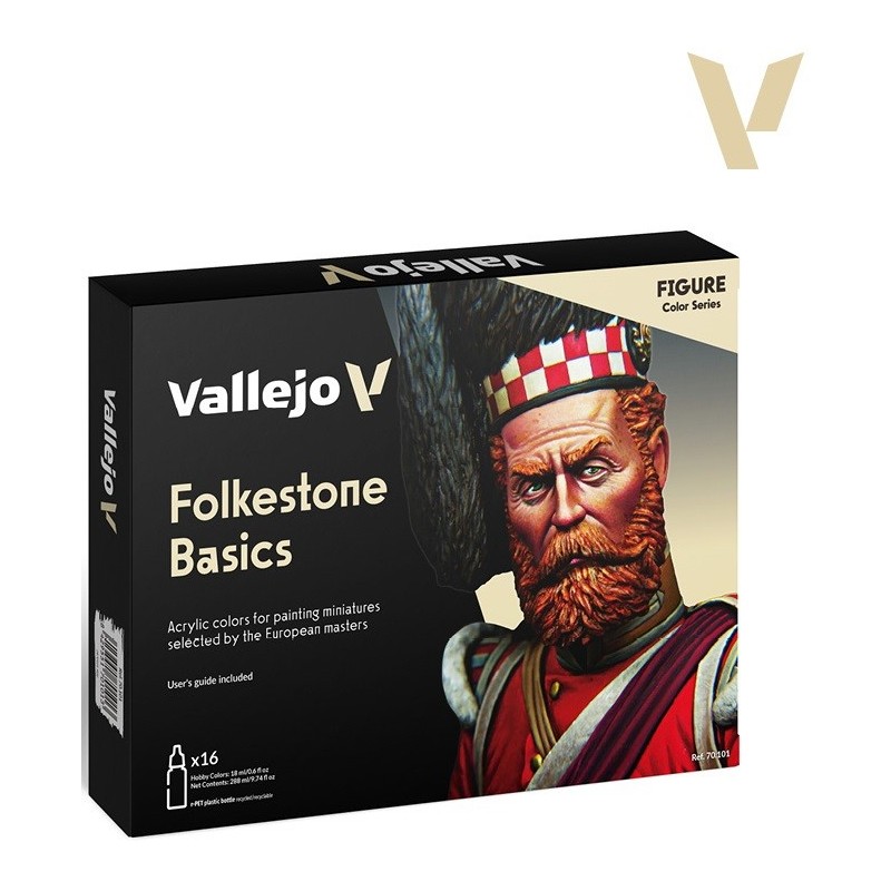 MODEL COLOR SET FOLKSTONE BASIC (16 BOTES DE 18ml) VALLEJO 70101