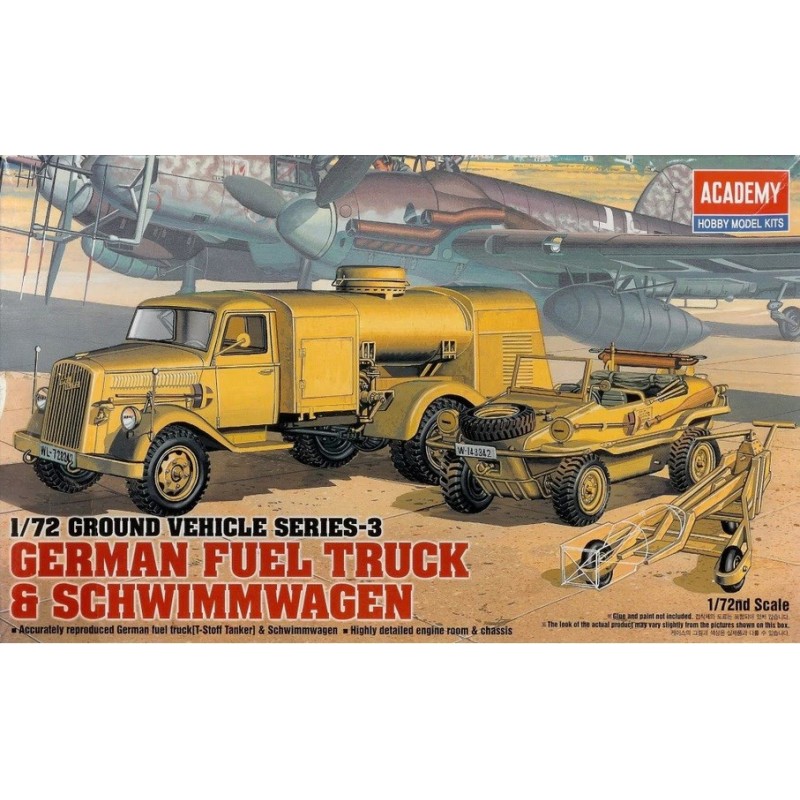 CAMION CUBA OPEL BLITZ & SCHWIMMWAGEN -Escala 1/72- Academy 13401 CAMION CUBA OPEL BLITZ & SCHWIMMWAGEN -Escala 1/72- Academy 13401