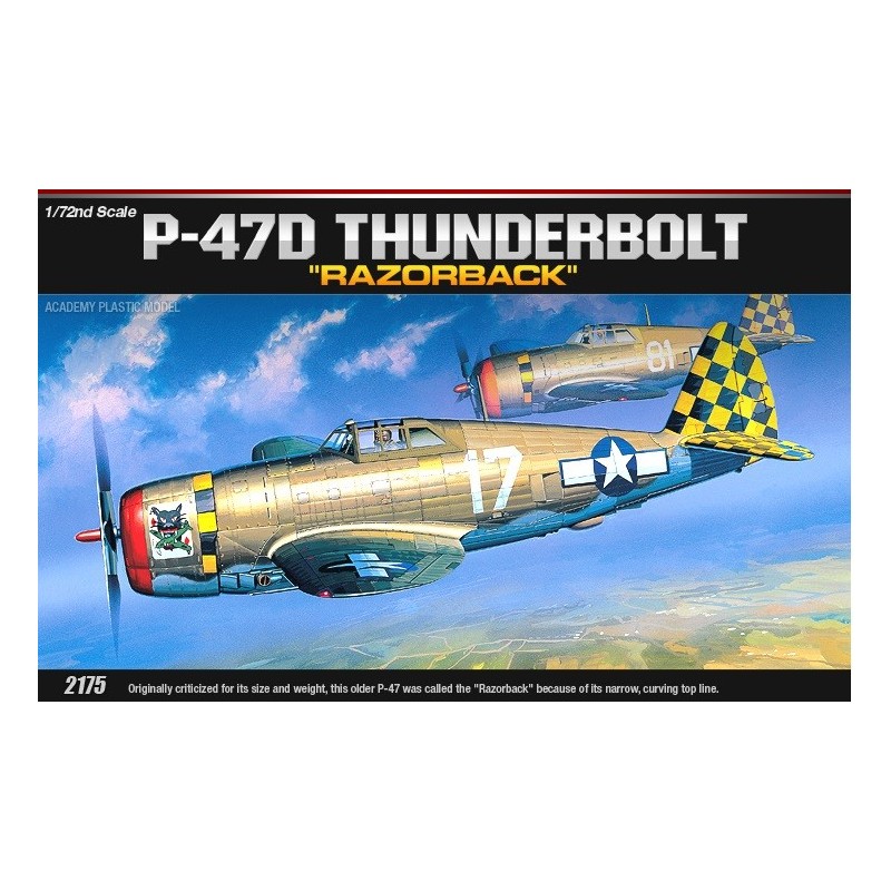 REPUBLIC P-47 D THUNDERBOLT "RAZORBACK" -Escala 1/72- Academy 12492