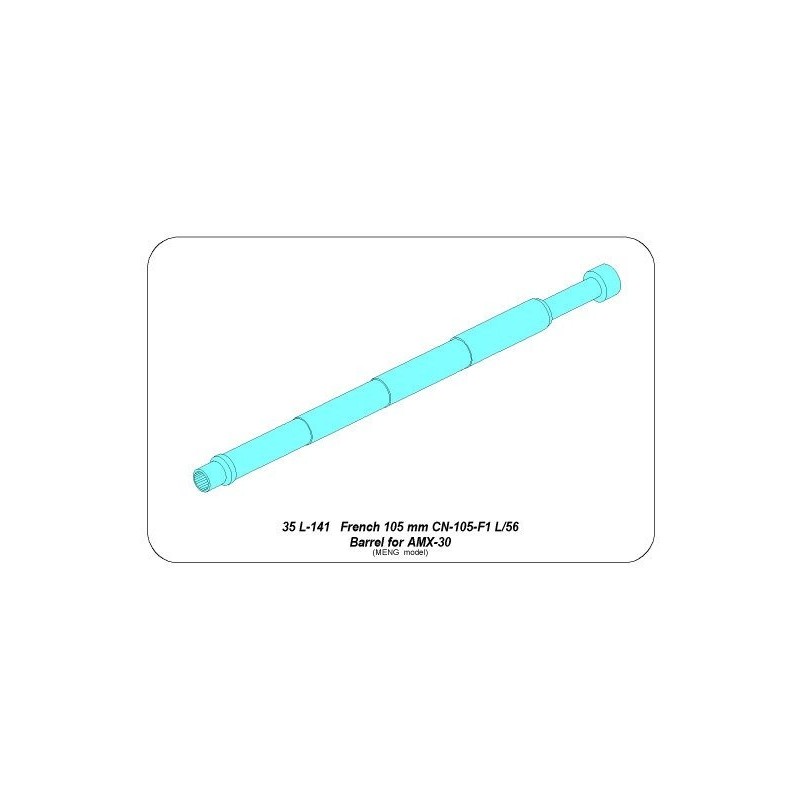 CAÑON METALICO AMX-30/40 (105 mm) -Escala 1/35- Aber Models 35L141 CAÑON METALICO AMX-30/40 (105 mm) -Escala 1/35- Aber Models 35L141