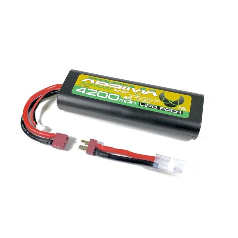 BATERIA LIPO 7.4V 4200MAH 25C ROUNDCASE - T.PLUG - ABSIMA 4130015