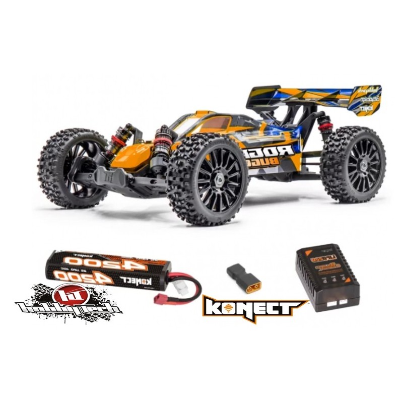 COCHE HOBBYTECH Rogue BUGGY AMARILLO- PACK con batería y cargador 1.ROGB.OR.RTR-PACK