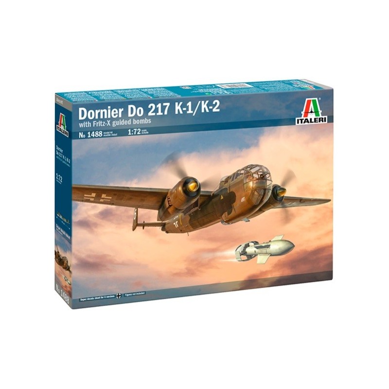 DORNIER Do-217 K-1/K-2 & Bomba guiada Fritz-X -Escala 1/72- Italeri 1488
