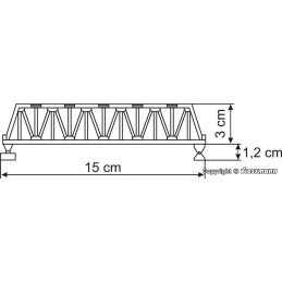 PUENTE DE HIERRO (150 x 30 mm) -Escala 1/160 - N- Vollmer 47800