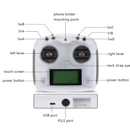 EMISORA i6S 10CH CON RECEPTOR iA6B S-BUS (6CH AFHDS 2A) FLYSKY  (FS-I6S+IA6B)