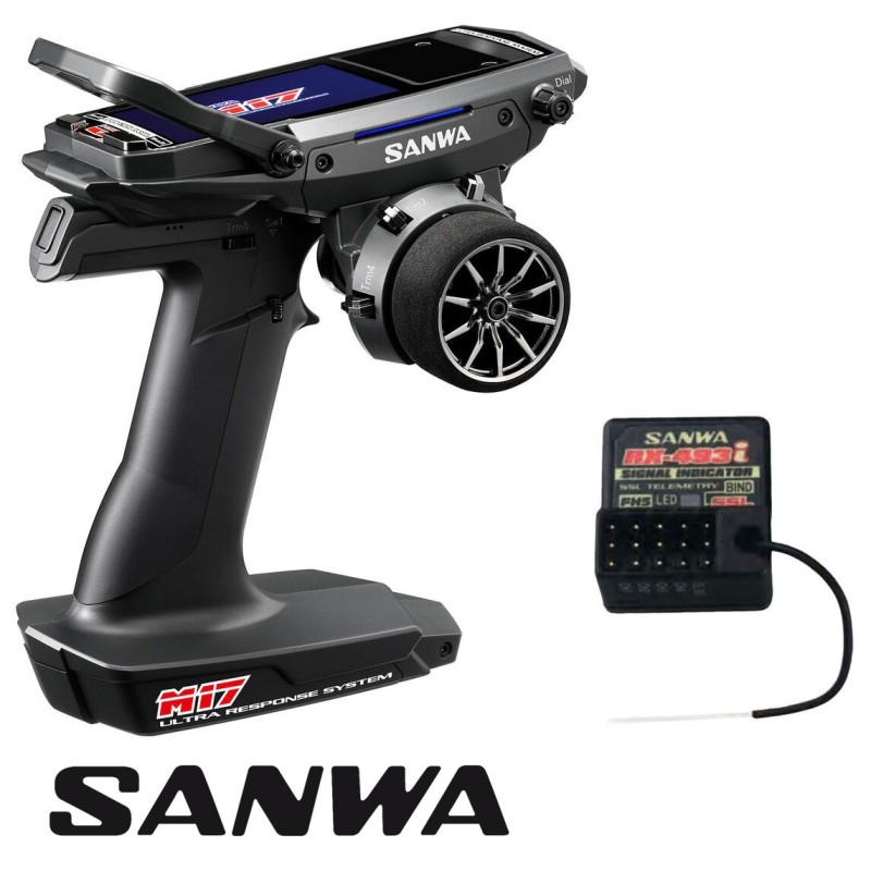 EMISORA RADIO SANWA M17 2.4ghz 4ch (rx-493i) + 1 RECEPTOR (101A32483A)