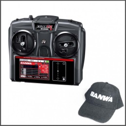 EMISORA RADIO SANWA Exzes ZIII + receptor RX-493i + con bateria INSTALADA