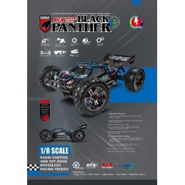 COCHE TRUGGY RTR Black panther electric - 1/8 (00804T-001)