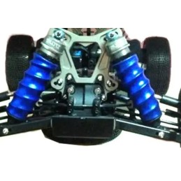 GUARDAPOLVOS AMORTIGUADOR RC ESCALA 1/8 AZUL ( 4 UNIDADES )