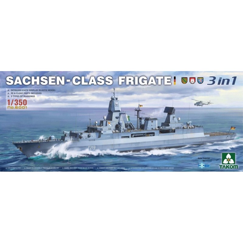 FRAGATA CLASE SACHSEN - ESCALA 1/350 -TAKOM 6001