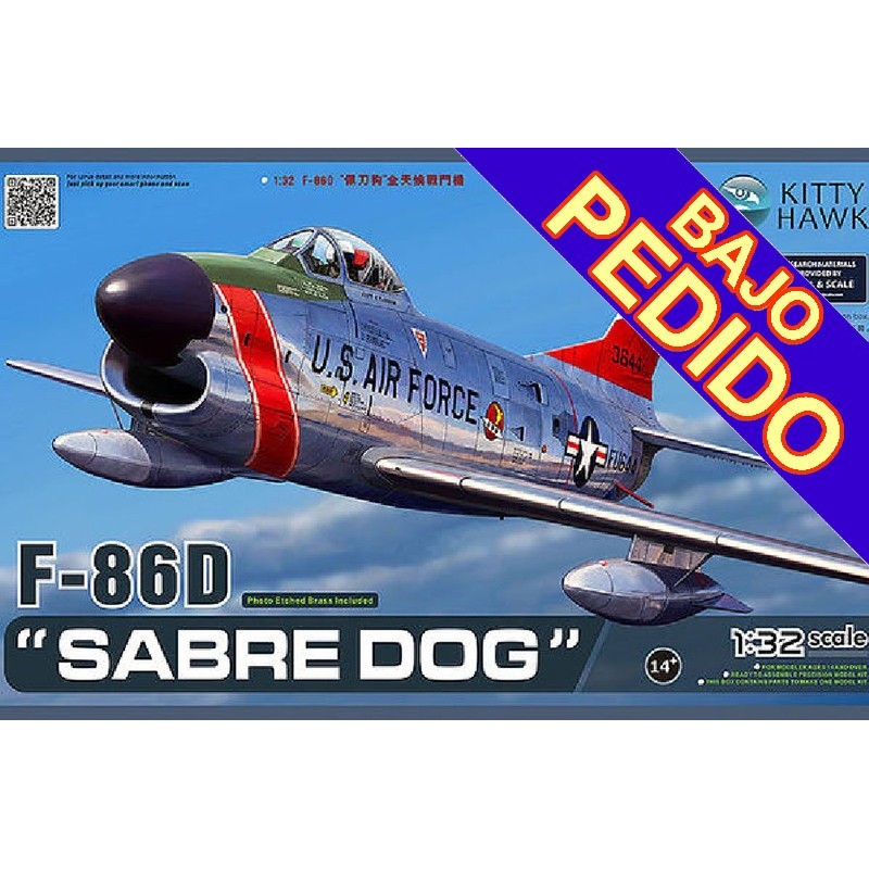 NORTH AMERICAN F-86 D SABRE DOG -Escala 1/32- Kitty Hawk KH 32007 NORTH AMERICAN F-86 D SABRE DOG -Escala 1/32- Kitty Hawk KH 32007