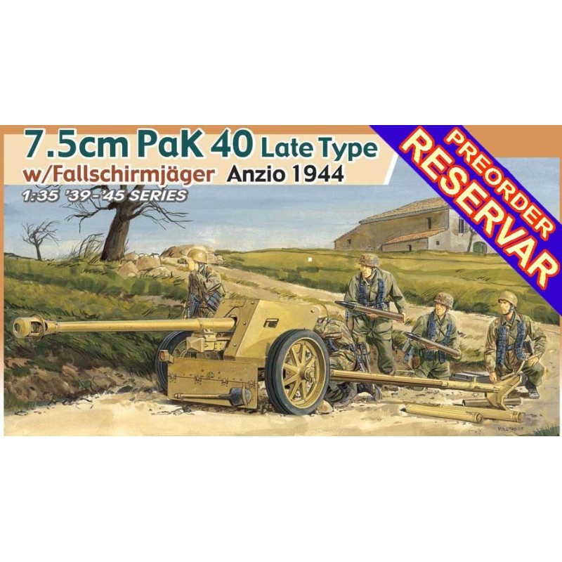 CAÑON ANTICARRO PAK-40 (75 mm) Late Type & FallschJäger -Escala 1/35- Dragon Models 6250 CAÑON ANTICARRO PAK-40 (75 mm) Late Type & FallschJäger -Escala 1/35- Dragon Models 6250