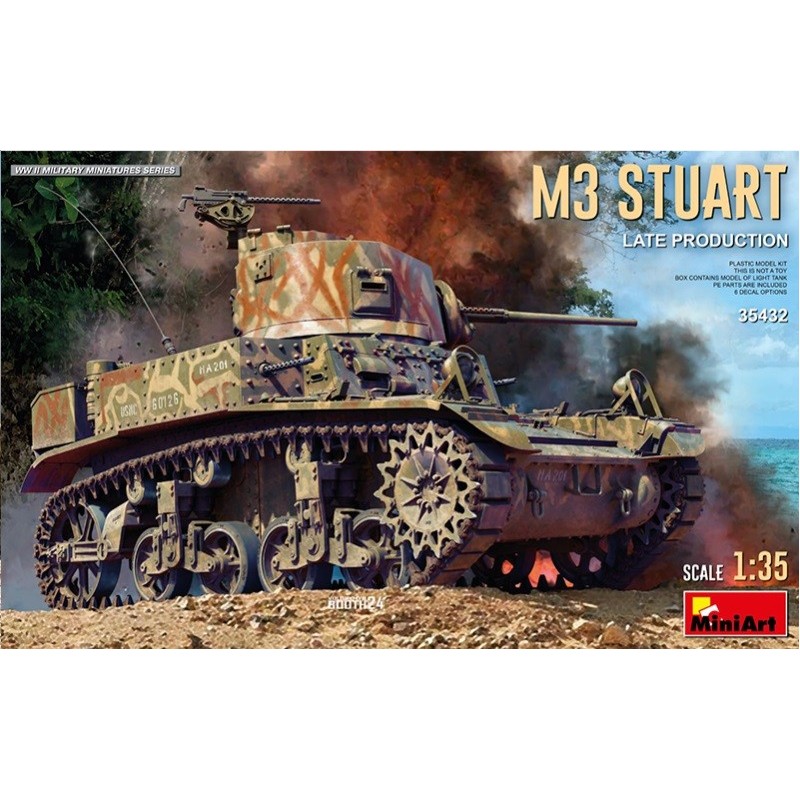 CARRO DE COMBATE M-3 STUART Late -Escala 1/35- MiniArt 35432 CARRO DE COMBATE M-3 STUART Late -Escala 1/35- MiniArt 35432