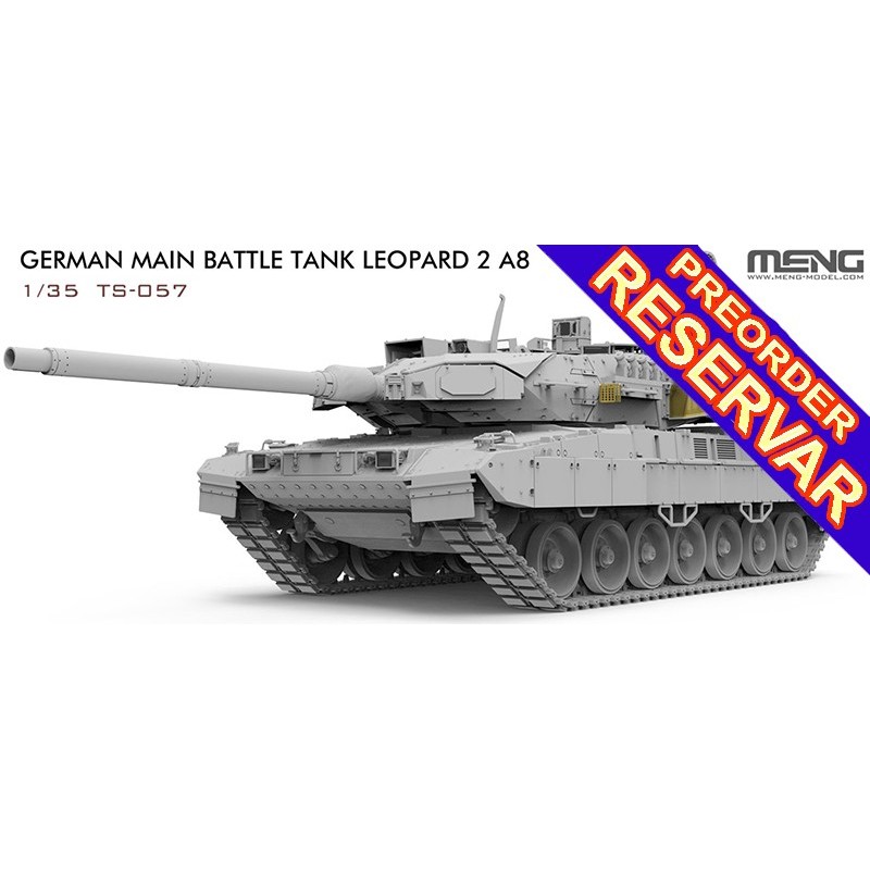 CARRO DE COMBATE LEOPARD 2A8 -Escala 1/35- Meng Model TS-057