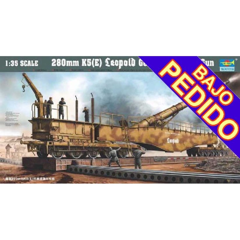 CAÑON SOBRE RAIL LEOPOLD K-5 (280 mm) -Escala 1/35- Trumpeter 00207