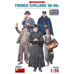 CIVILES FRANCESES AÑOS 30 / 40 (Cabezas Resina) -Escala 1/35- MiniArt 38037