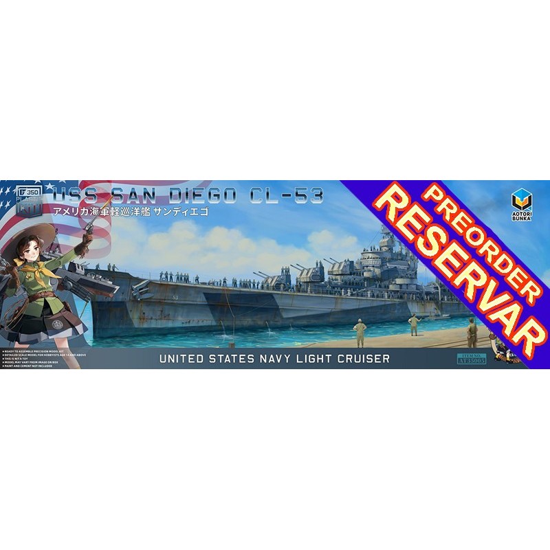 CRUCERO U.S.S. SAN DIEGO CL-53 -Escala 1/350- Atori Brand AT35013