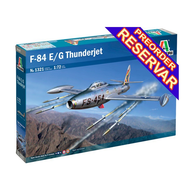REPUBLIC F-84G Thunderjet -Escala 1/72- Italeri 1321 REPUBLIC F-84G Thunderjet -Escala 1/72- Italeri 1321