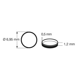 AROS DE ADHERENCIA N (D: 6,95 mm / Al: 1,2 mm / An: 0,5 mm) 10 unidades - Fleischmann 948005
