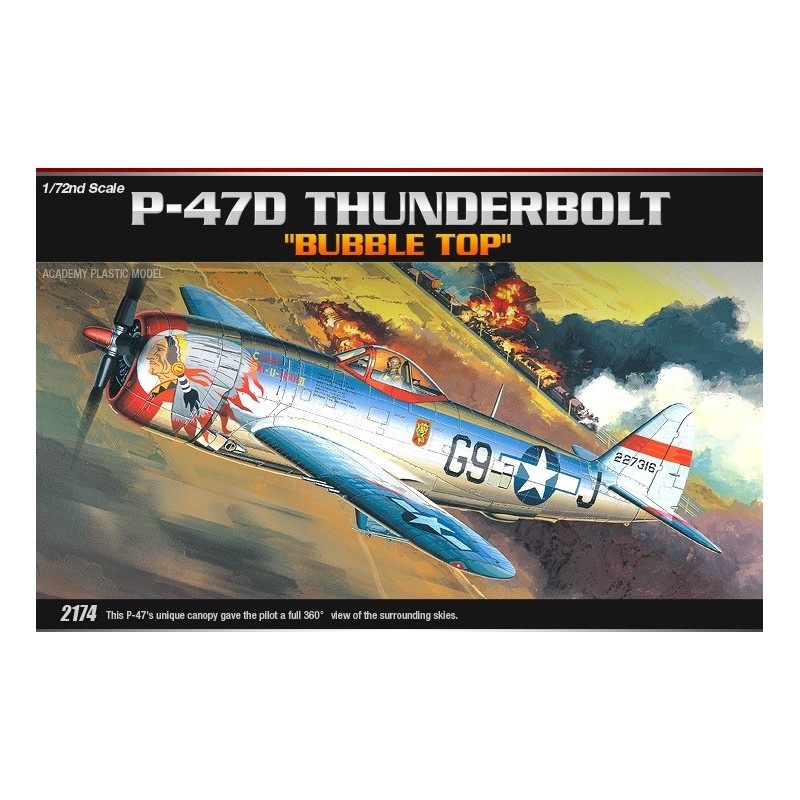 REPUBLIC P-47 D Thunderbolt (BUBBLE TOP) -Escala 1/72- ACADEMY 12491
