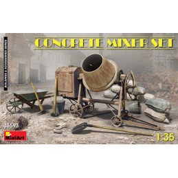HORMIGONERA & ACCESORIOS ALBAÑILERIA -Escala 1/35 - MiniArt 35593