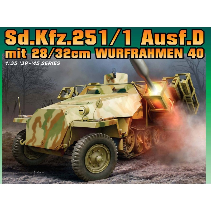 SEMIORUGA Sd.Kfz.251/1 Ausf. D CON LANZACOHETES 28/32cm Wurfrahmen 40 - ESCALA 1/35 - DRAGON 6861