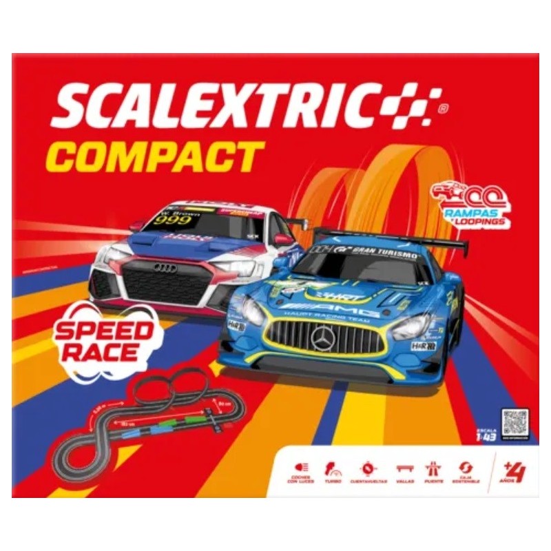 COMPACT CIRCUITO Speed Race -Escala 1/43- Scalextric 10584S500