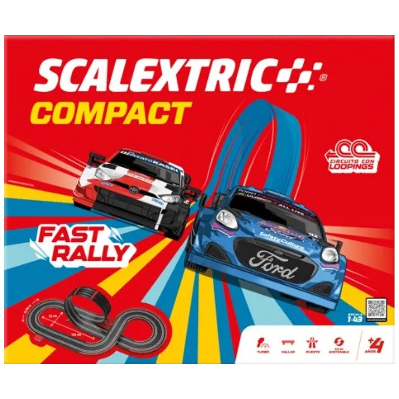 Compact Circuito Fast Rally -Escala 1/43- Scalextrica C10583S500 Compact Circuito Fast Rally -Escala 1/43- Scalextrica C10583S500