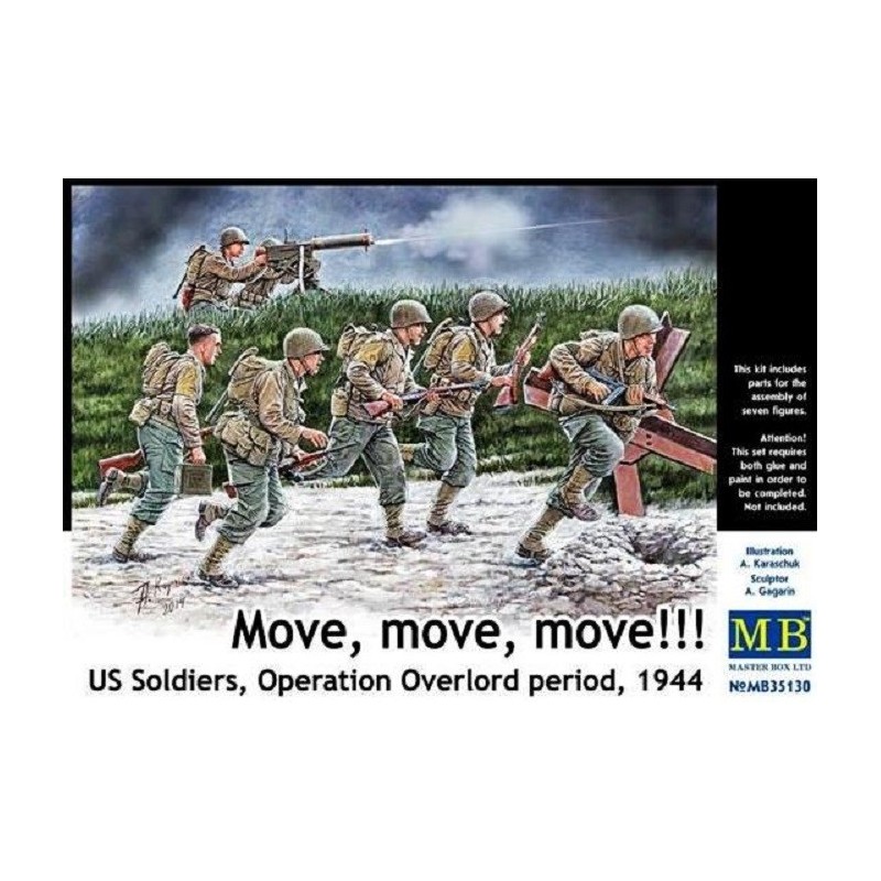 SOLDADOS AMERICANOS OPERACION OVERLORD - ESCALA 1/35 - MASTER BOX 35130