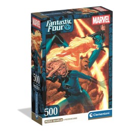 PUZZLE 500PZS MARVEL LOS CUATRO FANTASTICOS - CLEMENTONI 35805 (36 X 49 CMS)